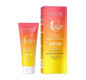 EVELINE VITAMIN C 3X ACTION FEUCHTIGKEITSSPENDEND-SCHÜTZENDE GESICHTSCREME SPF50 30ML