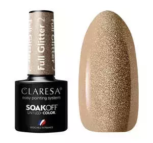 CLARESA SOAK OFF HYBRIDLACK FULL GLITTER 2 5ML