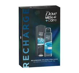 DOVE MEN+ CARE RESTORE CLEAN COMFORT  KOSMETIKSET DUSCHGEL + ANTITRANSPIRANT SPRAY