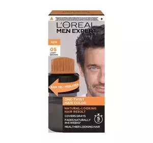 LOREAL MEN EXPERT ONE TWIST HAIR COLOR HAARFARBE FÜR MÄNNER 05 LIGHT BROWN 50ML