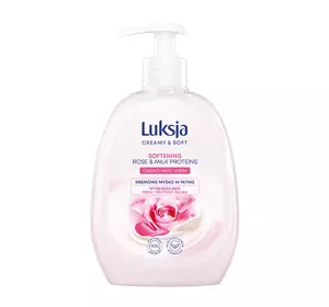 LUKSJA CREAMY & SOFT FLÜSSIGSEIFE ROSE MILK PROTEINS 500ML