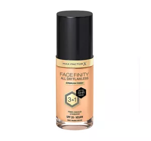 MAX FACTOR FACEFINITY ALL DAY FLAWLESS 3IN1 VEGANE FOUNDATION W62 WARM BEIGE 30ML