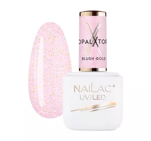 NAILAC OPALX TOP HYBRID TOPCOAT BLUSH GOLD 7ML