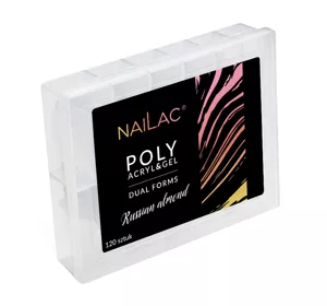 NAILAC POLY ACRYL & GEL DUAL FORMS FORMEN ZUR NAGELVERLÄNGERUNG RUSSIAN ALMOND 120 STÜCK