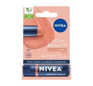 NIVEA CARING BEAUTY PFLEGENDER LIPPEN- UND WANGENSTIFT 3IN1 NUDE 4,8G