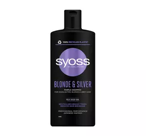 SYOSS BLONDE & SILVER SHAMPOO FÜR AUFGEHELLTE BLONDE UND GRAUE HAARE 440ML