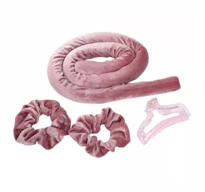 Sister Young Lisa Lockenwickler-Set Wickler + 2 Scrunchies + Clip Pink