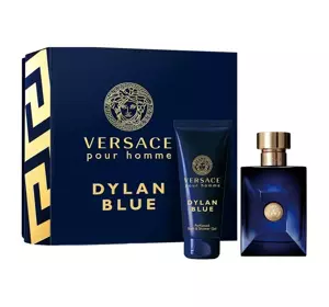 VERSACE DYLAN BLUE POUR HOMME TRAVEL SET EDT SPRAY 100ML + SG 100ML SET