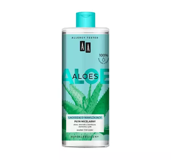 AA ALOES BERUHIGENDES UND FEUCHTIGKEITSSPENDENDES MIZELLENWASSER 400ML