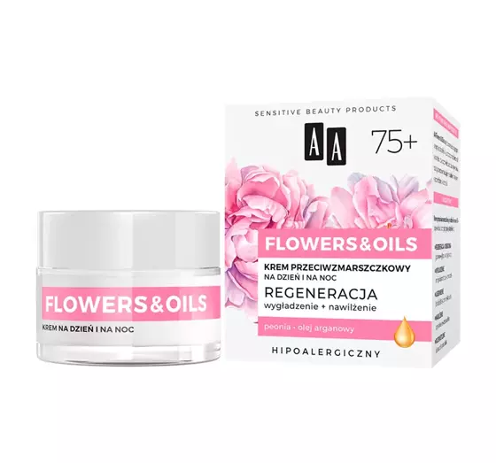 AA FLOWERS & OIL REGENERIERENDE ANTI FALTEN CREME TAG UND NACHT 75+ 50ML 