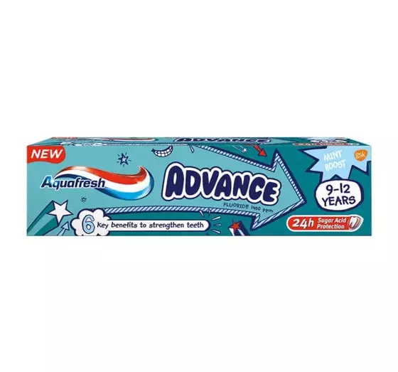 AQUAFRESH ADVANCE ZAHNPASTA FÜR KINDER 9-12 JAHRE MINT BOOST 75 ML