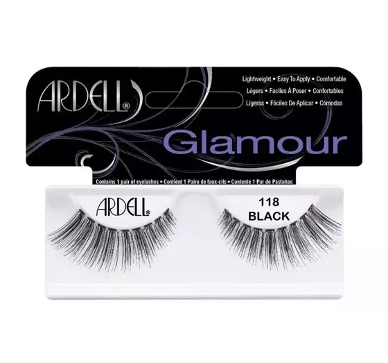 ARDELL GLAMOUR KÜNSTLICHE WIMPERN AUF STREIFEN SCHWARZ 118 BLACK