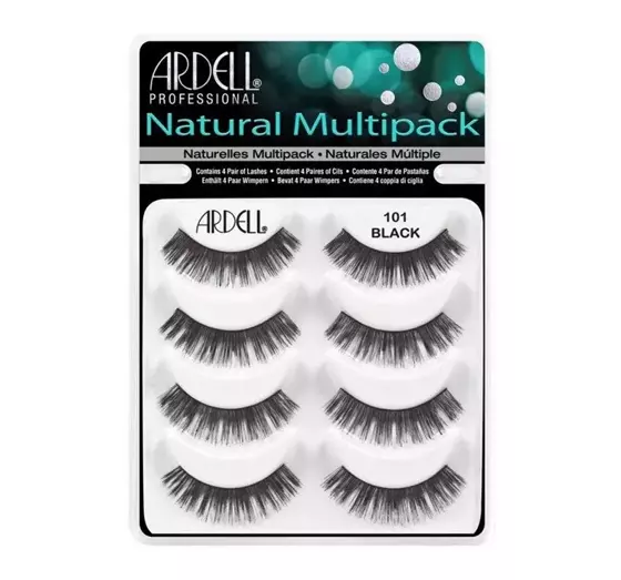 ARDELL NATURAL MULTIPACK 4X WIMPERN 101 DEMI BLACK SCHWARZ