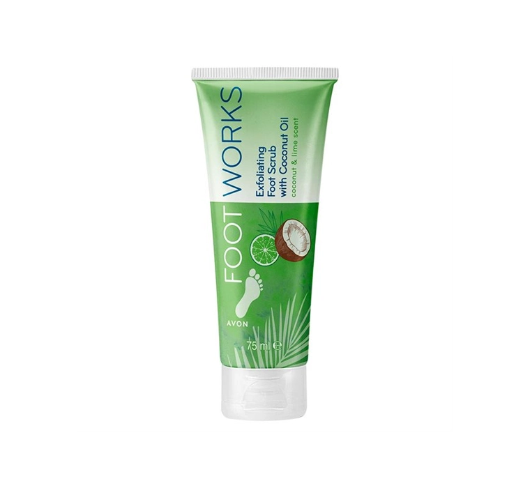 AVON FOOT WORKS ABSCHUPPENDES SCRUB FÜR FÜSSE KOKOS & LIMETTE 75ML