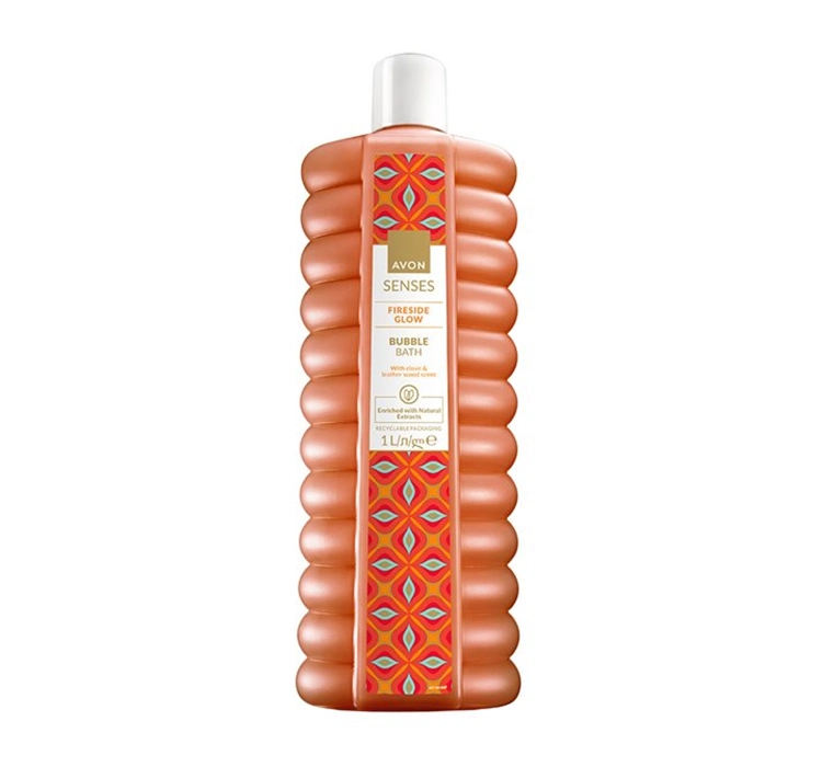 AVON SENSES BUBBLE BATH BADEZUSATZ FIRESIDE GLOW 1000ML