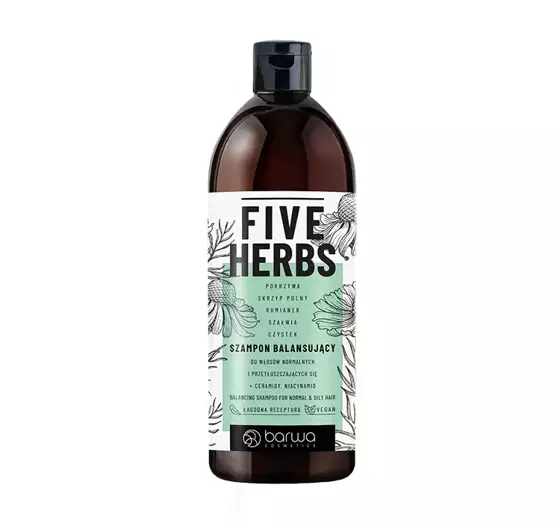 BARWA FIVE HERBS SHAMPOO FÜR NORMALES UND FETTIGES HAAR 480ML