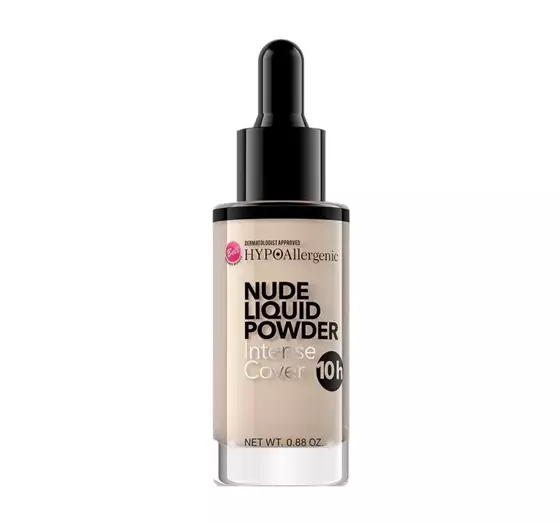 BELL HYPOALLERGENIC NUDE LIQUID POWDER INTENSE COVERFLÜSSIGE GRUNDIERUNG 02 LIGHT BEIGE 25G