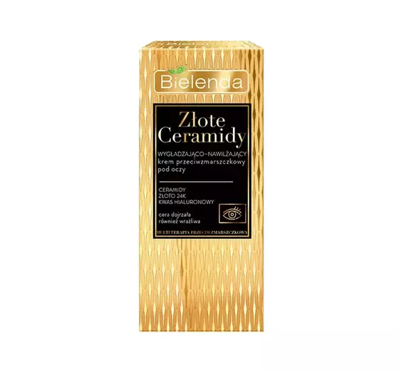 BIELENDA GOLDENE CERAMIDE GLÄTTENDE UND FEUCHTIGKEITSSPENDENDE ANTI-FALTEN-AUGENCREME 15ML