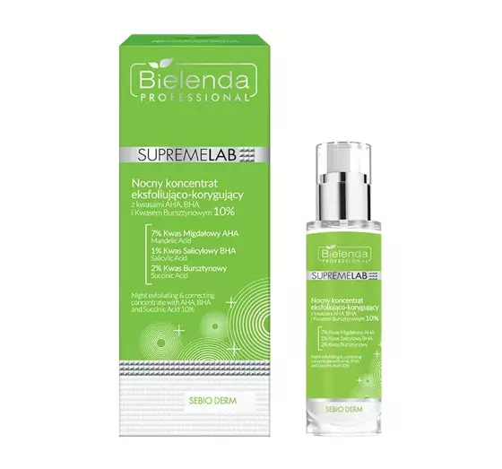 BIELENDA PROFESSIONAL SUPREMELAB SEBIO DERM NÄCHTLICHES PEELING UND KORREKTURKONZENTRAT 30ML