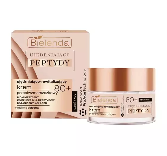 BIELENDA UJĘDRNIAJĄCE PEPTYDY STRAFFENDE PEPTIDE ANTI FALTEN CREME FÜR TAG UND NACHT 80+ 50ML