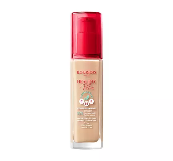 BOURJOIS HEALTHY MIX CLEAN FOUNDATION 51W LIGHT VANILLA 30ML