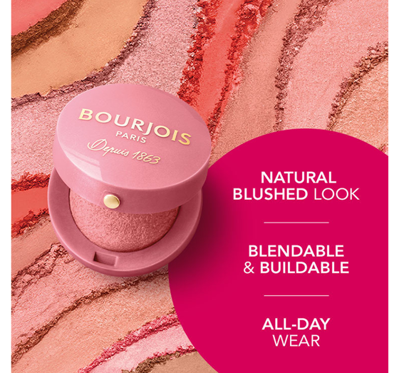 Bourjois Little Round Pot Blush gebackenes Wangenrouge 17 Rose Tendresse 2,5g