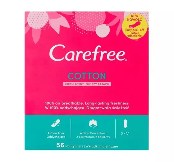 CAREFREE COTTON FRESH SCENT SLIPEINLAGEN 56 STÜCK