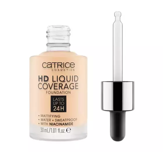 CATRICE HD LIQUID COVERAGE FOUNDATION 002 PORCELAIN BEIGE 30 ML