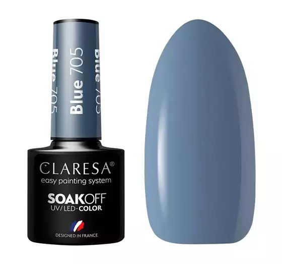 CLARESA SOAK OFF HYBRIDLACK BLUE 705 5ML