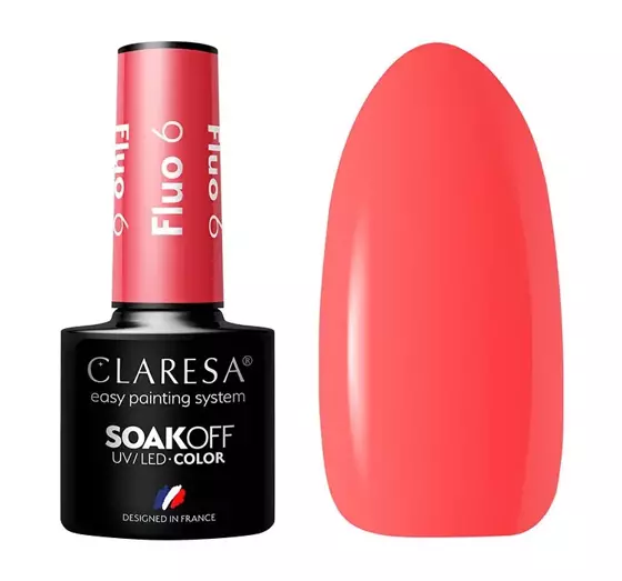 CLARESA SOAK OFF HYBRIDLACK FLUO 6 5ML