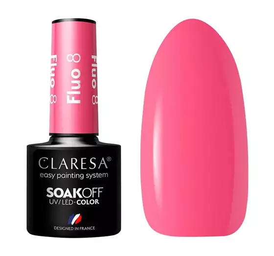 CLARESA SOAK OFF HYBRIDLACK FLUO 8 5ML