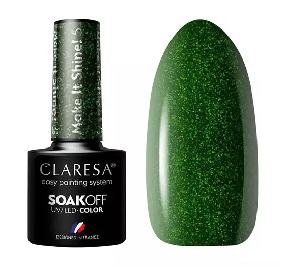 CLARESA SOAK OFF HYBRIDLACK MAKE IT SHINE 5 5G