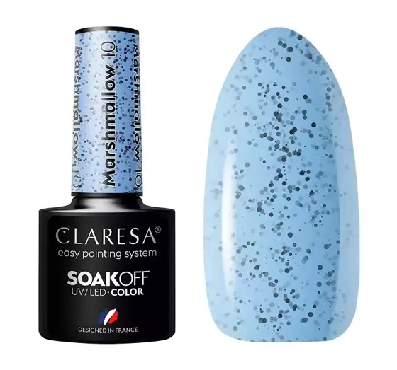 CLARESA SOAK OFF HYBRIDLACK MARSHMALLOW 10 5ML