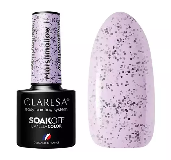 CLARESA SOAK OFF HYBRIDLACK MARSHMALLOW 11 5ML