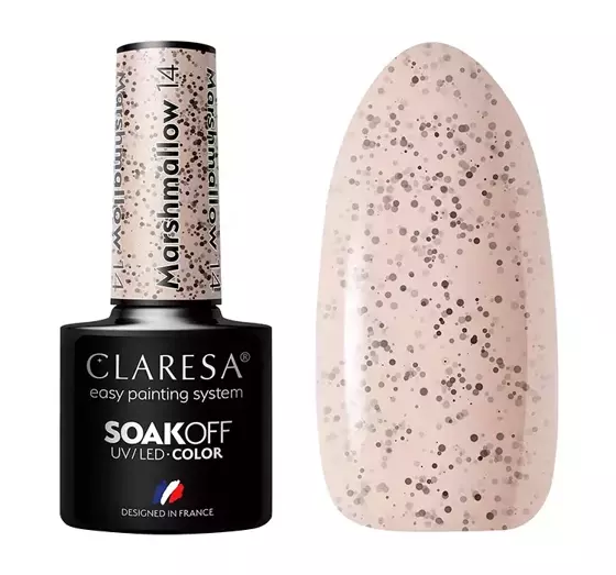 CLARESA SOAK OFF HYBRIDLACK MARSHMALLOW 14 5ML