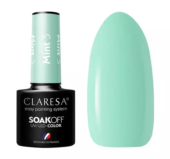 CLARESA SOAK OFF HYBRIDLACK MINT 3 5ML