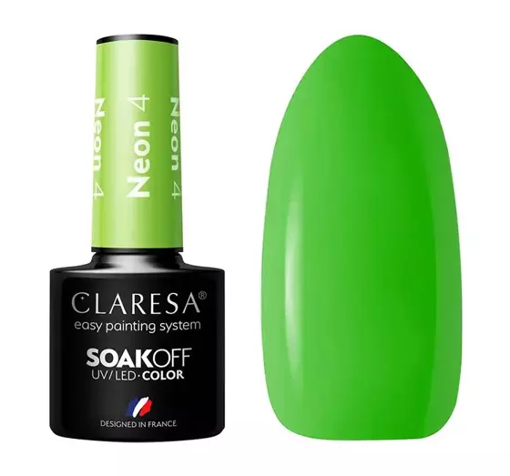 CLARESA SOAK OFF HYBRIDLACK NEON 4 5ML