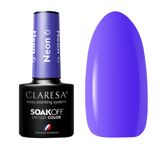 CLARESA SOAK OFF HYBRIDLACK NEON 6 5ML