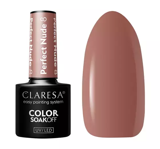 CLARESA SOAK OFF HYBRIDLACK PERFECT NUDE 8 5ML