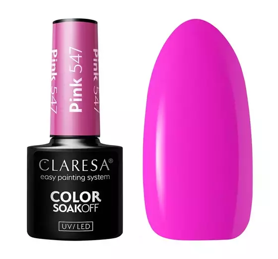 CLARESA SOAK OFF HYBRIDLACK PINK 547 5G