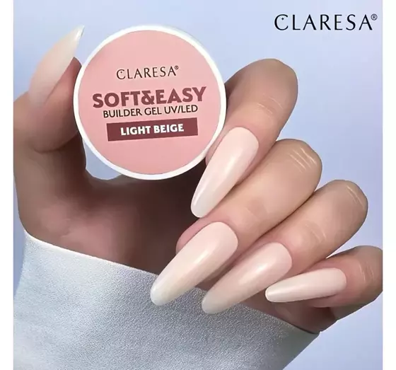 CLARESA SOFT & EASY AUFBAUGEL UV/LED LIGHT BEIGE 12G