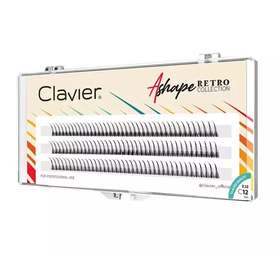 CLAVIER ASHAPE KÜNSTLICHE WIMPERNBÜSCHEL 12MM C-CURL