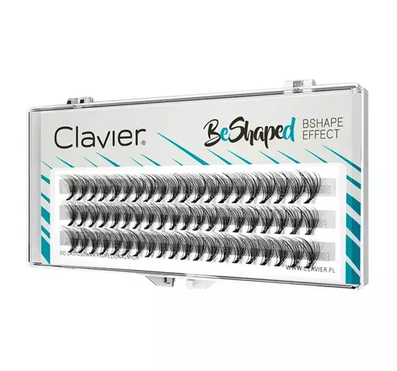 CLAVIER BESHAPED MIX KÜNSTLICHE WIMPERNBÜSCHEL 8 10 12 MM B-CURL