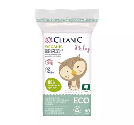 CLEANIC BABY ECO ORGANIC PADS FÜR KINDER UND BABYS 60 STÜCK