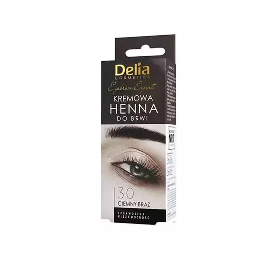 DELIA WIMPERN- UND AUGENBRAUENHENNA IN CREME DUNKELBRAUN 3.0