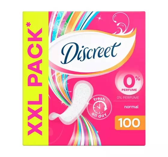 DISCREET 0% PERFUME NORMAL HYGIENEPADS 100 STÜCK