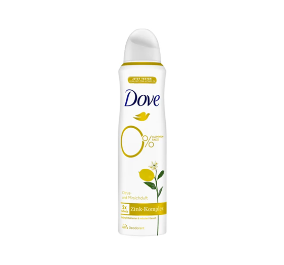 DOVE ZINC COMPLEX ANTITRANSPIRANT SPRAY CITRUS & PEACH 150ML