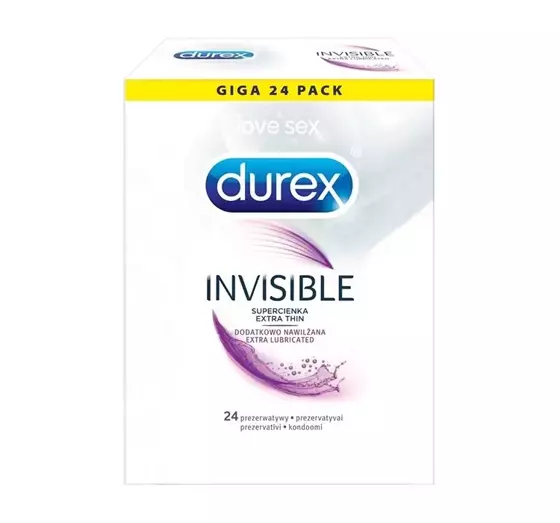 DUREX INVISIBLE EXTRA LUBRICATED KONDOME 24 STÜCK