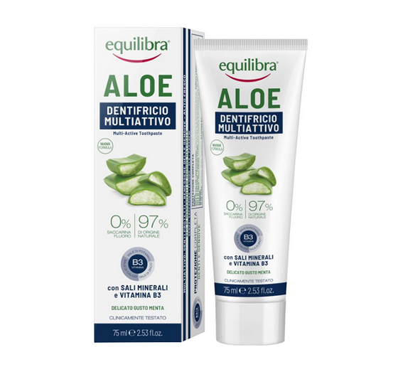 EQUILIBRA ALOE GEL DENTIFRICIO GEL-ZAHNPASTA MIT DREIFACHER WIRKUNG 75ML