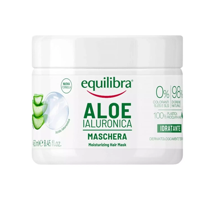 EQUILIBRA FEUCHTIGKEITSSPENDENDE ALOE MASKE FÜR HAARE 450ML